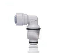 Rosca Macho NPT de 3/8"- Tubo de OD de 1/4" Conector rápido de Agua de ósmosis inversa Codo Unión hermética Conexión de tubería de PE de Sellado Doble