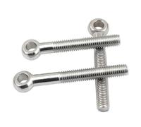 Rosca métrica completa de acero inoxidable, GB798 304 Anillo de acero inoxidable Perno enlace Ojo pez Agujero deslizante Tornillo anclaje M5-M12(50mm,M6 (1Pcs))