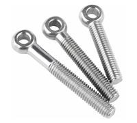Rosca métrica completa de acero inoxidable, Perno de enlace anillo acero inoxidable 304, ojo pez, agujero deslizante, tornillo Live M5 M6 M8 M10 M12(80mm,M10(1pcs))