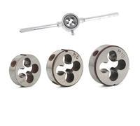 Rosca Muere, Troquel de Roscado, Thread Cutting Die, Terrajas de Roscar, Terrajas para Cortar Tornillos, Apto para Talleres y Zonas Industriales, Permite un Corte de Hilo Preciso, 3 Piezas