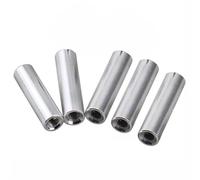 roscado juego Espaciador de aluminio M4 M5, 5mm, 6mm, 10mm, 55mm, 70mm, 80mm, 100mm de longitud, tornillo de rosca interior, pernos largos, varilla separadora redonda de aluminio tornillo trapezoidal