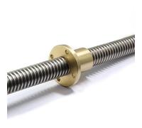 roscado juego Tornillo de avance T14 con tuerca de latón Tr14x3 Tr14x6 varilla trapezoidal varilla roscada de 14mm de diámetro paso de 3mm varilla de tornillo de avance de 3mm y 6mm tornillo trapezoid