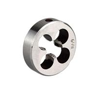 Roscas de tubería HSS Troqueles redondos BSP 1/8 1/4 3/8 1/2 3/4 HSS Rosca de tubería de acero de alta velocidad BSP Troquel redondo Herramientas de mano Troquel de grifo 1 pieza ( Color : G3/8 19 )