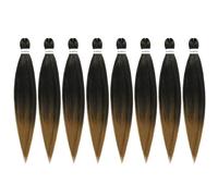 ROSDINA Cabello trenzado preestirado 24 pulgadas, 8 paquetes de cabello trenzado largo rubio degradado para trenzas torcidas o en caja, textura