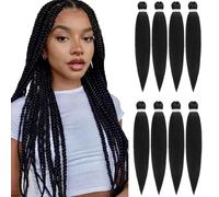 ROSDINA Cabello trenzado preestirado - Extensi n de cabello natural de 28 pulgadas Cabello trenzado preestirado Fibra sint tica profesional Cabel