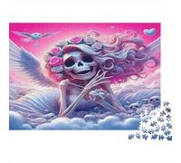 Rose 1000 Pieces Adult Puzzle Sugar Skull Fairy with Pink Hair for Adults Kids Age 12 Years + Gift 38x26cm 1000pcs