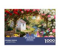 Rose Arcade by The River Puzzle De Madera Impermeable Puzzles De 1000 Piezas Regalos para Adultos Colorido Rompecabezas Juegos Educativos
