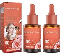 Rose Black Tea Squalane Essential Oil,Anti-aging Anti-wrinkle Serum Moisturising Serum,Organic Rose Phyto Facial Oil,Pore Shrink Face Serum Hyaluronic Acid Moist (2pcs)