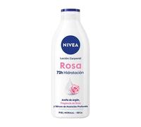 NIVEA Loción Corporal Rosa (400 ml), crema corporal con aceite de argán y fragancia de rosa, crema hidratante corporal para 72 horas de hidratación profunda completa
