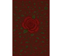 Rose Blossom Journal: 100 Pages of Inspiration in a Premium Softcover, Deep Red with Elegant Rose and Emerald Green Leaf Design