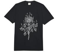 Rose Burning in Flame EMO Alt E-Girl Boy Trad Mall Y2K gótico Comfort Colors Adult Heavyweight T-Shirt