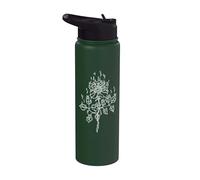 Rose Burning in Flame Emo Alt E-Girl Boy Trad Mall Y2K gótico Stainless Steel Insulated Water Bottle