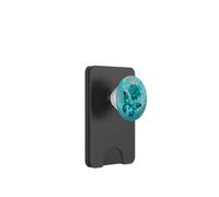 Rose Butterfly Flower Cell Phone Button Pop Up Holder Teal PopSockets PopWallet para MagSafe