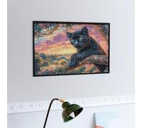 Rose Chat Noir Puzzle 300 Piezas Maquetas Construir 3D Faune Sauvage Rompecabezas Educativo para Familia Aliviar Estrés Estera Portátil Moderno 300 PCS