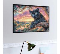 Rose Chat Noir Puzzle 500 Piezas Educativo Familiar Faune Sauvage Rompecabezas 3D para Toda La Familia Aliviar Estrés Decoración Hogar Portátil 500 PCS