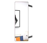 Rose D - Espejo plegable giratorio de cuerpo completo con rieles deslizantes, diseño extraíble invisible, ahorro de espacio, 90 x 40 cm, perfecto para uso doméstico y baño