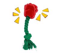 Rose Dog Toy - Plush Squeaky Teething Interactive Chews | Flower Dogs Toys | Flower Dogs Toy | Plush Squeaky Teething Enrichment Puzzle For Birthday Holiday Calming Boredom Puppy Daily Companion