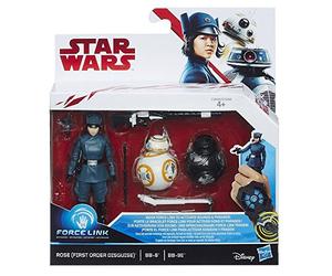 ROSE FIRST ORDER DISGUISE BB8 AND BB9 STAR WARS FORCE LINK ACTION FIGURE 3 PACK