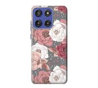 Rose Floral Pattern Funda Carcasa Case para Motorola Moto G Stylus 5G (2025), Edge 60 Stylus
