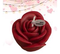 Rose Flower Candle - Romántica vela de aromaterapia para ocasiones especiales | Cera de soy con pétalos hechos a mano, decoración de mesa con flores y adornos florales, decoración de San Valentín