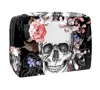 Rose Flower Dead Sugar Skull Head Neceser de Viaje para Mujeres y niñas