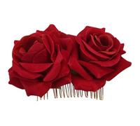 Rose Flower Hair Clip Slide Flamenco Dancer Pin Brooch Lady Styling Accessories