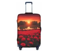 Rose Garden By The River Journey Escort, protección exquisita, funda de maleta altamente elástica, perfecta para maletas de 18 a 32 pulgadas, haciendo que viajar sea más cómodo, Blanco, M