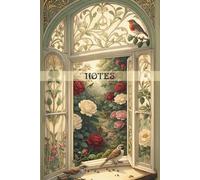 Rose Garden Window Notebook: 120 pages with a beautiful Art Nouveau style cover