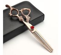 Rose Gold 440c alta dureza peluquería japonesa tijeras salón de peluquería peluquería corte de pelo adelgazamiento peluquería herramientas profesionales (Thining Scissors)