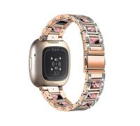 (Rose Gold/Black Pink Mix, Multicolor) Fitbit Versa 4 Watch Band Replacement Straps - Compatible with Versa 4 Smartwatch