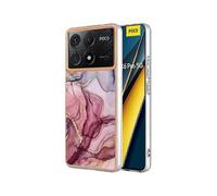 (Rose Gold) compatible Xiaomi Poco X6 Pro 5G/ Redmi K70E 5G TPU Case Electroplating Edge Phone Cover Gift