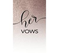 Rose Gold His and Her Vows books wedding journal checklist planner bridal shower gifts for bride and groom (faux glitter) | His Sold Separately
