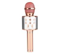 (Rose Gold) Micrófono micrófono inalámbrico karaoke micrófono de audio integrado Bluetooth