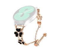 (Rose Gold, Multicolor) For Honor MagicWatch 2 42mm Watchband Heart Clover Decor Zinc Alloy Metal Strap - Rose Gold