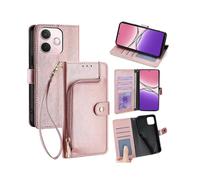 (Rose Gold, Multicolor) For Oppo A5 Pro 4G (Global) 5G (Global) A5 Energy 5G (China) Case Zipper Pocket PU Leather Wallet Fl
