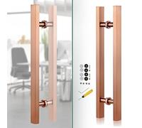 Rose Gold Push/Sliding Barn Door Pull Bar Metal Grab Pole,Elegant Glass Door Handle 20/24/ 40/59/ 71 Inch, Pantry Gate Replacement Hardware(Length 150cm(59inch))