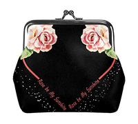 Rose Heart Love Coin Purse Kiss Lock Change Monedero Vintage Trinkets Pouch
