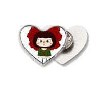 Rose Love Red Romance Leave Beauty UU - Broche de metal con diseño de corazón