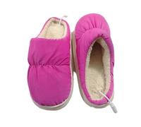 (Rose, Multicolor) 1 Pair Electric USB Heating Slippers Foot Warmer Winter Warm Slippers Shoes - Rose