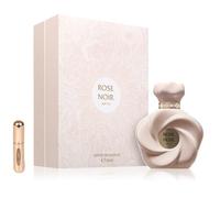 Rose Noir Extrait de Parfum 75 ml, Perfume Árabe para Mujer de Larga Duración, Incluye Atomizador Recargable 5ML, Fragancia con Rosa Oscura, Ámbar y Almizcle, Intenso y Elegante (Rose Noir)