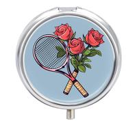 Rose - Pastillero deportivo con 3 compartimentos, pequeño, portátil, organizador de pastillas para bolsillo