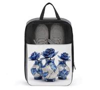 Rose Pots - Bolsa de zapatos de porcelana estilo vitral para viajes, uso diario, antipolvo