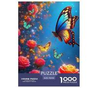 Rose Puzzle Imposible Desafío Extremo Adultos Niños 1000 Piezas Arte Moderno Cumpleaños Regalo Brain Teaser Mindfulness Activity 70x50cm/1000pcs