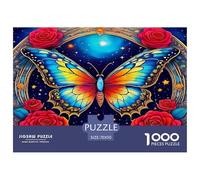 Rose Puzzle Imposible Desafío Extremo Adultos Niños 1000 Piezas Arte Moderno Cumpleaños Regalo Brain Teaser Mindfulness Activity 70x50cm/1000pcs