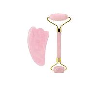 Rose Quartz Face Roller And Gua Sha Set Natural Jade Gouache Scraper Gua Sha Massage Quartz Roller Facial Lifting Massage Tool,type 11