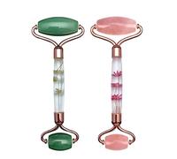 Rose Quartz Jade Roller y Gua Sha Set Face Massager Gouache Natural Jade Stone Cuidado de la piel Beauty Tools Box,Tipo 011