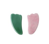Rose Quartz Jade Roller y Gua Sha Set Masajeador facial Gouache Natural Jade Stone Cuidado de la piel Caja de herramientas de belleza, tipo 09