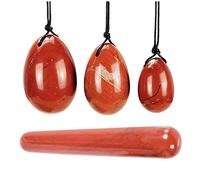 Rose Quartz Yoni Egg Jade Eggs Women Kegel Jade, Red Jasper Egg Set