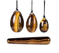 Rose Quartz Yoni Egg Jade Eggs Women Kegel Jade, Tiger Eye Egg Set