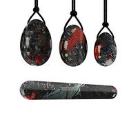 Rose Quartz Yoni Egg Set Drilled Natural Jade Eggs Amethyst Kegel Balls Kegel Exercise -Red_Jasper